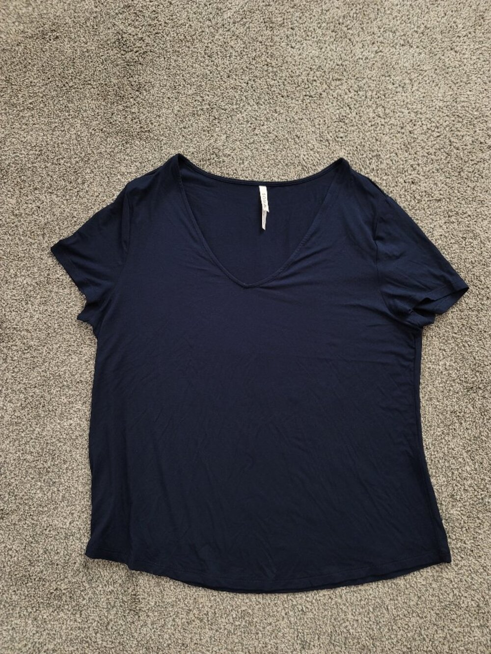 Soma Cool Nights Navy Solid Scoop Neck Short Sleeve Pullover T-Shirt Women’s L